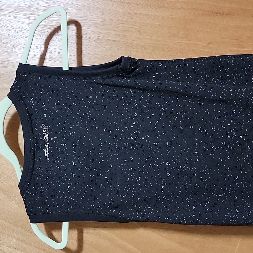 Laila Ali Sleeveless shirt. Speckled shirt with tie to adjust length on side - Picture 4 of 4